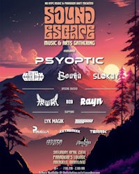 the poster for sound escape music festival