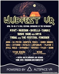 a poster for the wubfest vr festival